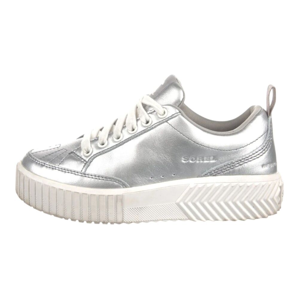 SOREL ONA AVE Low Waterproof Platform Sneaker Pure Silver/Sea Salt Women's 8.5